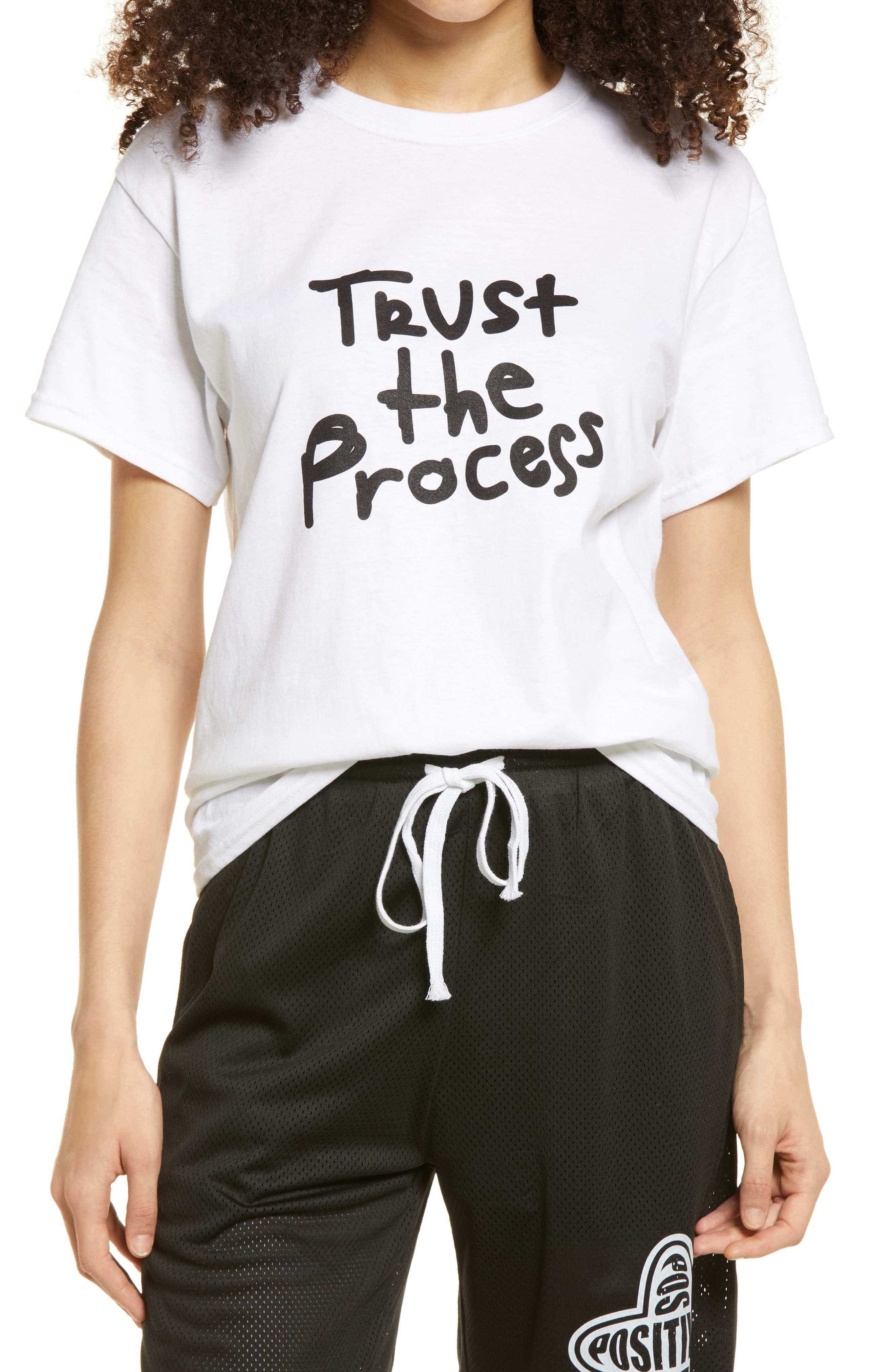 Petals and Peacocks Gender Inclusive Manifesting Graphic Tee in White