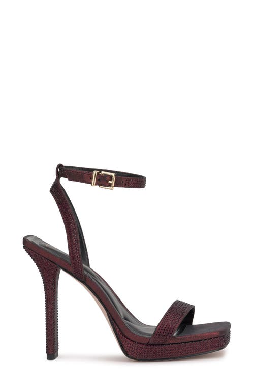 Shop Jessica Simpson Adonia Ankle Strap Platform Sandal In Oxblood