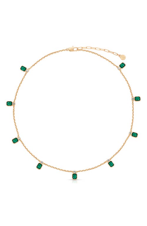 Ettika Deco Charm Necklace In Green