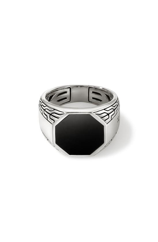 Shop John Hardy Octagon Signet Ring In Silver