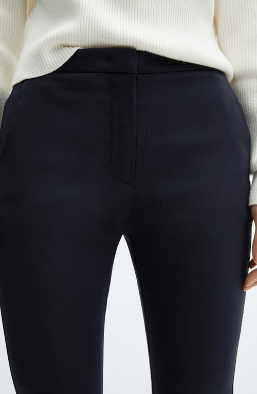 Mango Crop Skinny Pants In Dark Navy