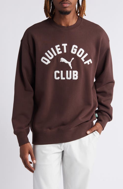 x PUMA Cotton Graphic Sweatshirt in Dark Chocolate