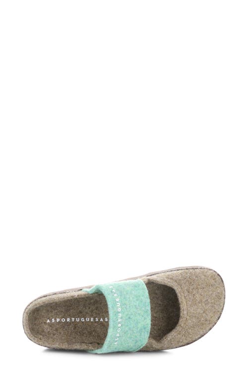 Shop Asportuguesas By Fly London Canu Mule In Taupe/green Felt