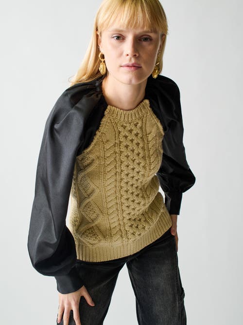 LINGUA FRANCA LINGUA FRANCA MEKAS KNIT COMBO TOP 