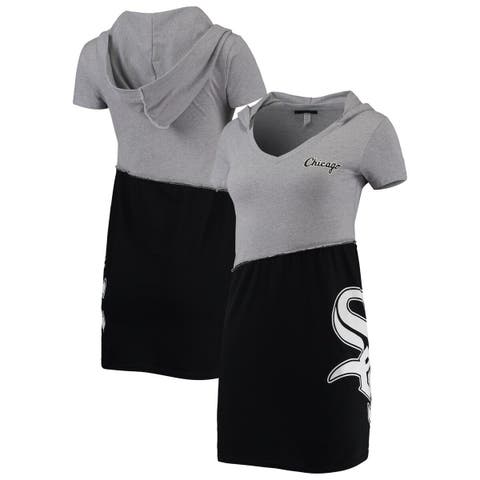 Chicago White Sox Big & Tall Colorblock Full-Snap Jersey - White/Black