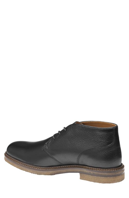 Shop Johnston & Murphy Calder Chukka Boot In Black Tumbled Full Grain