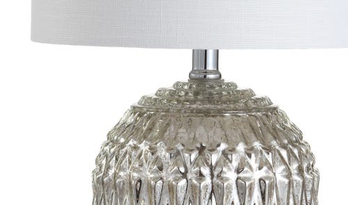 Jonathan Y Krister Glass/metal Led Table Lamp In Silver