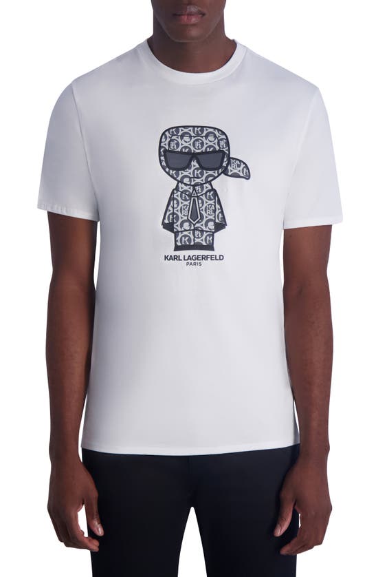 Karl Lagerfeld Karl Monogram Graphic Print T-shirt In White