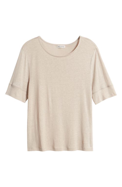 Shop Rue Sophie Fern Oversize Linen & Cotton T-shirt In Oat