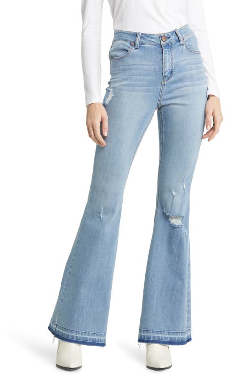 1822 Denim High Waist Ripped Flare Jeans in Beatrice