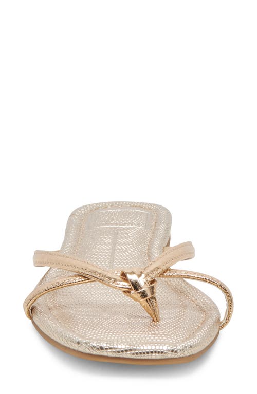 Shop Dolce Vita Lucca Flip Flop In Gold Multi Distressed Leather