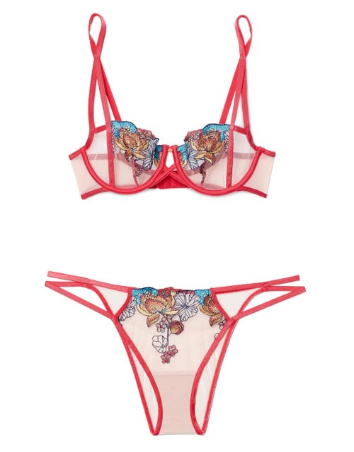 Adore Me Jayda Women's Plus-size Unlined Balconette Bra In Floral Beige