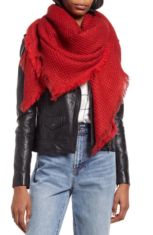 Treasure & Bond Thermal Knit Scarf in Rust Combo