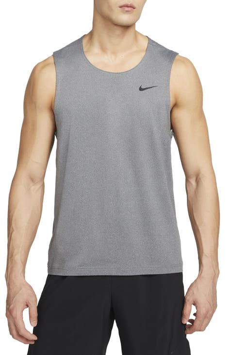 Nike Womens Tank Top Black Gold Dri Fit Athletic Running Shirt
