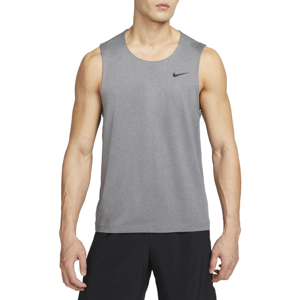 Nike Dri-fit Ready Tank In Black/heather/black