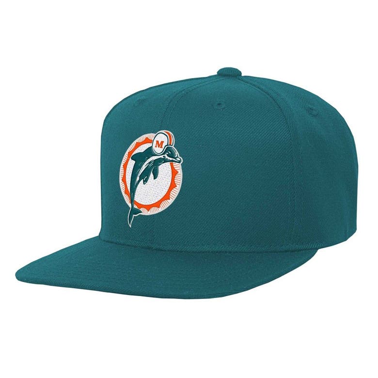 Mitchell & Ness Kids' Youth  Aqua Miami Dolphins Gridiron Classics Ground Snapback Hat