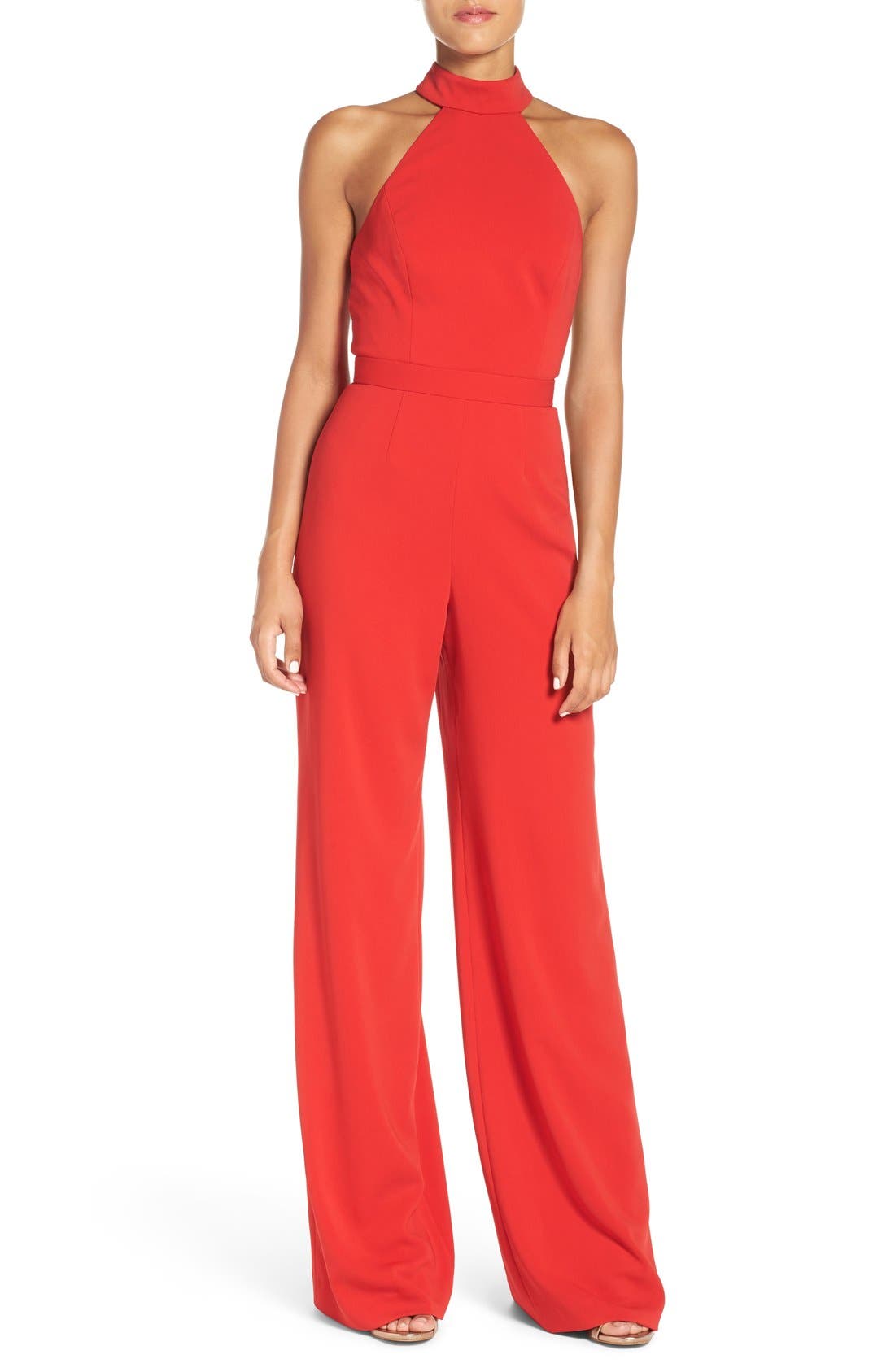 jay godfrey red bond jumpsuit