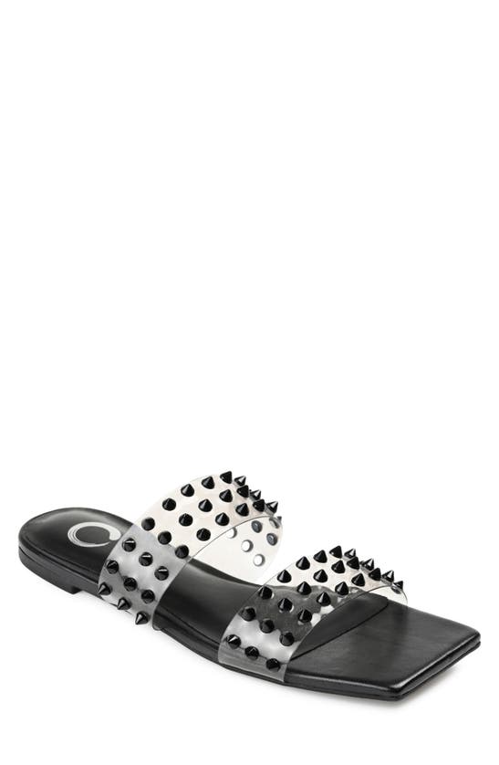 Journee Collection Katari Studded Sandal In Black