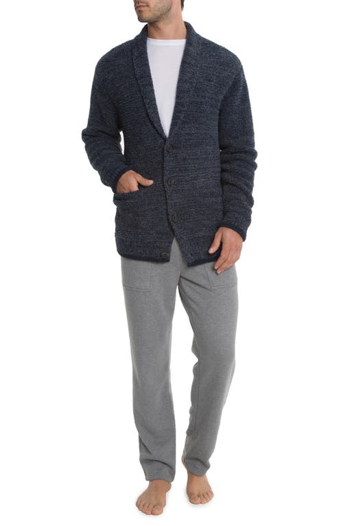 Shop Barefoot Dreams Shawl Collar Cardigan In Indigo/pacific Blue