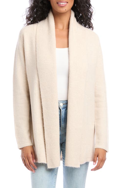 Karen Kane Shawl Collar Open Front Cardigan in Sand