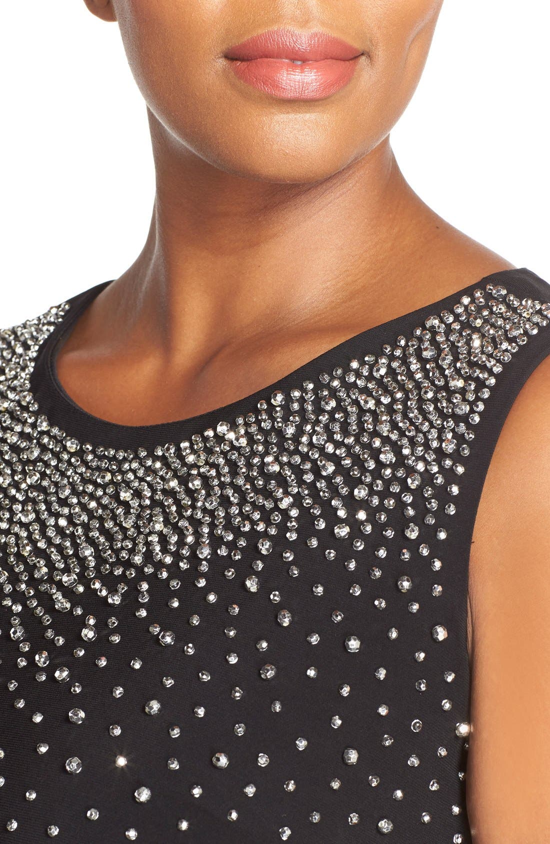 Chetta B Embellished Jersey Sleeveless Sheath Dress (Plus Size) | Nordstrom