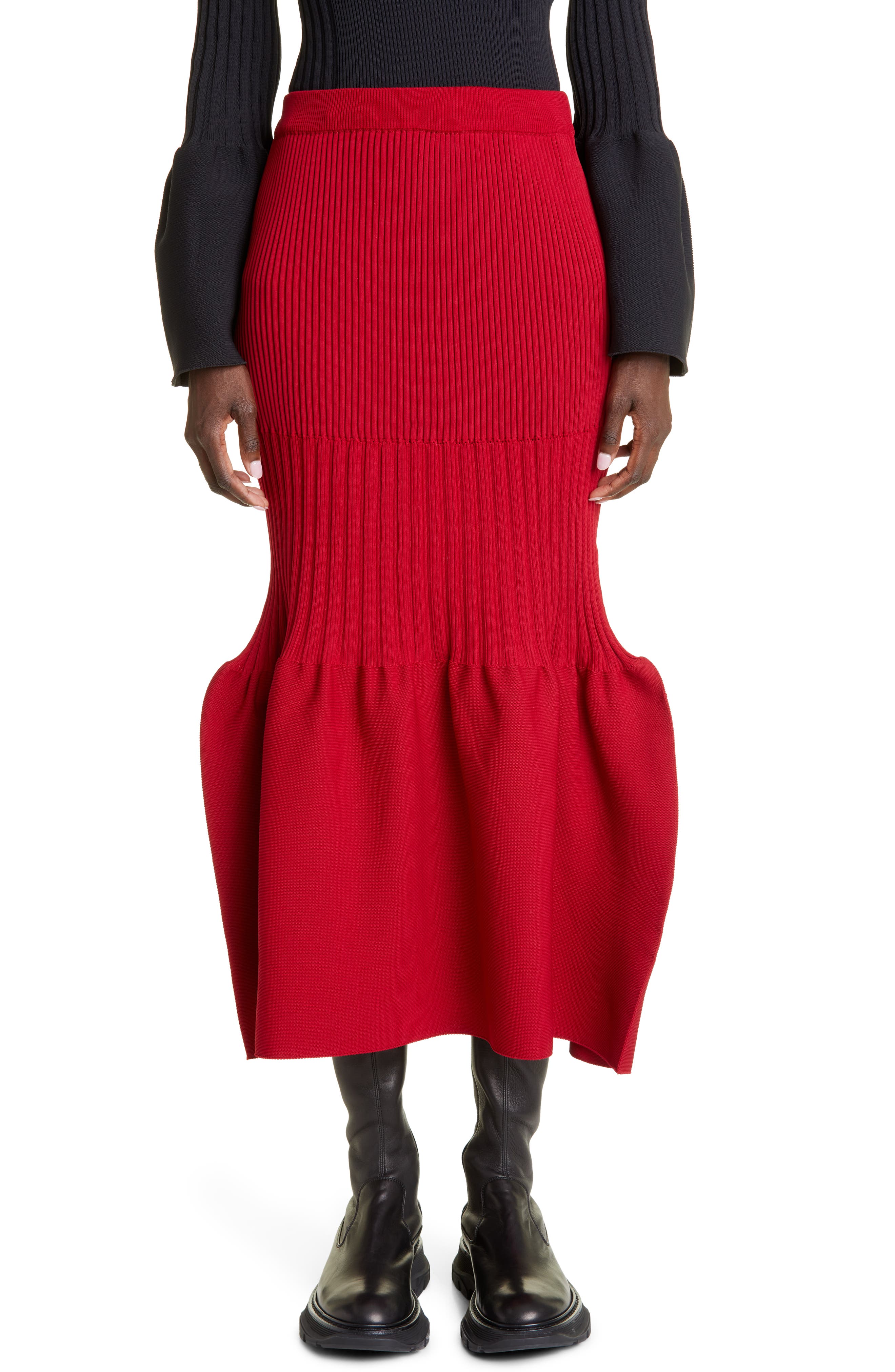 red skirt nordstrom