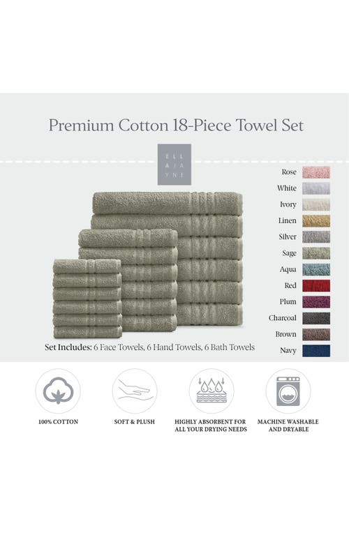 Shop Ella Jayne Home Solid Cotton 18-piece Towel Set In Sage