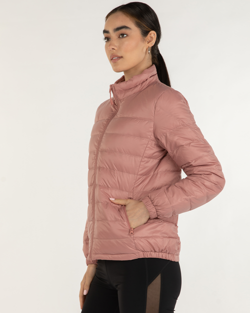 Shop Rebody Active Urbaneer Down Jacket In Pink Satin