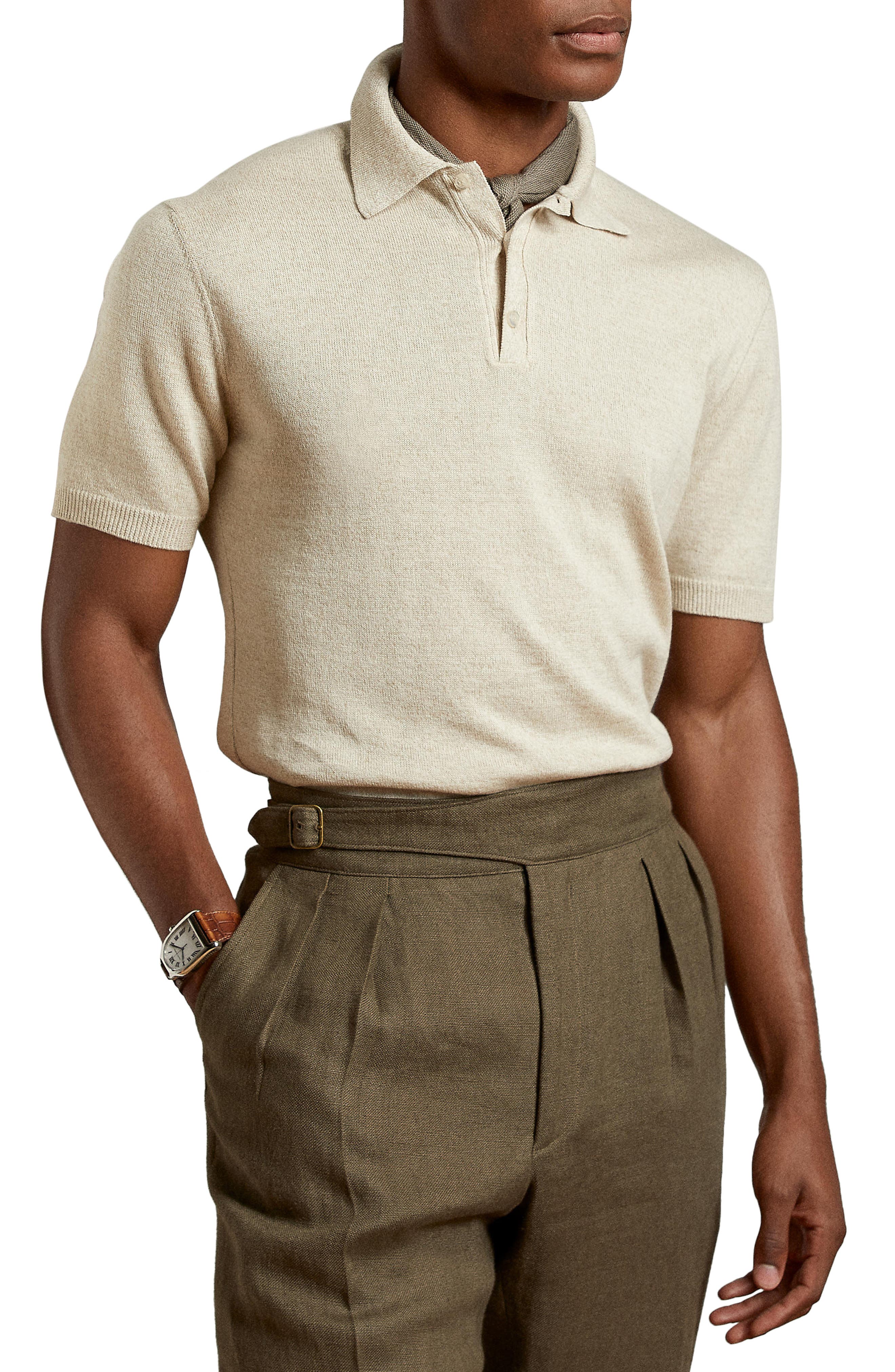 sweater polo short sleeve