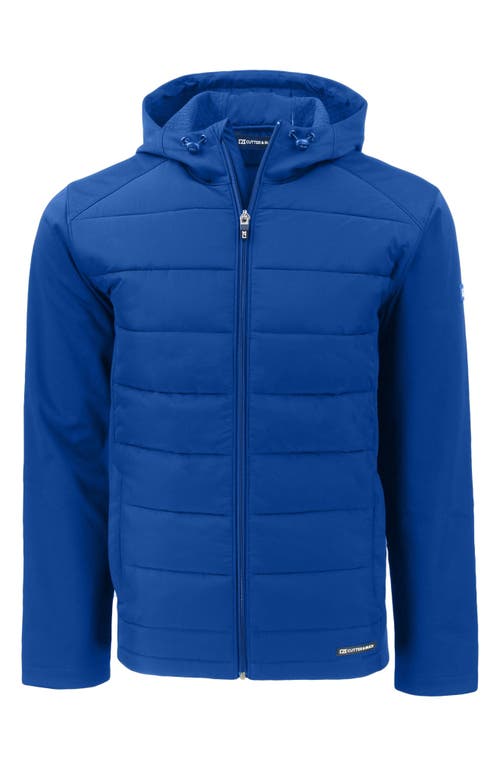 Evoke Water & Wind Resistant Insulated Quilted Recycled Polyester Puffer Jacket in Tour Blue