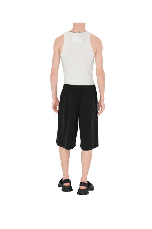 Shop Burberry Cotton Blend Tailored Shorts In Black