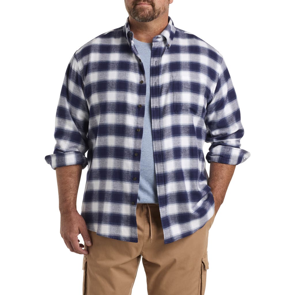 HARBOR BAY BY DXL HARBOR BAY BY DXL PLAID FLANNEL SPORT SHIRT
