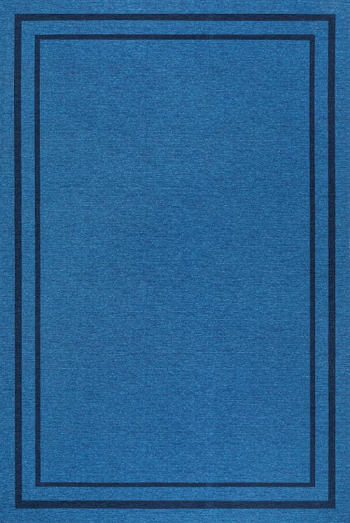 Jonathan Y Sloane Classic 2-stripe Border Washable Area Rug In Navt/dark Blue