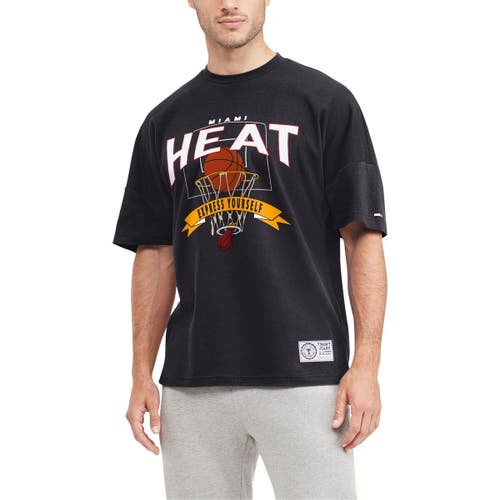 Men's Tommy Jeans Black Miami Heat Tim Backboard T-Shirt