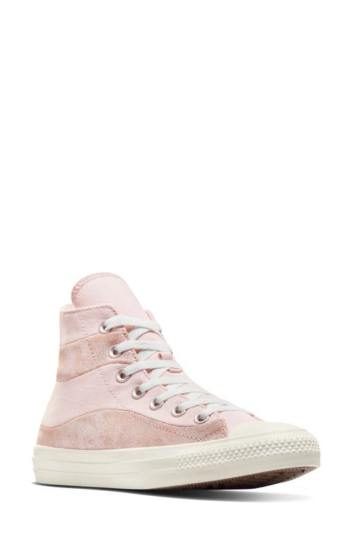 Shop Converse Chuck Taylor® All Star® Suede & Canvas High Top Sneaker In Blush Hush/egret/silver