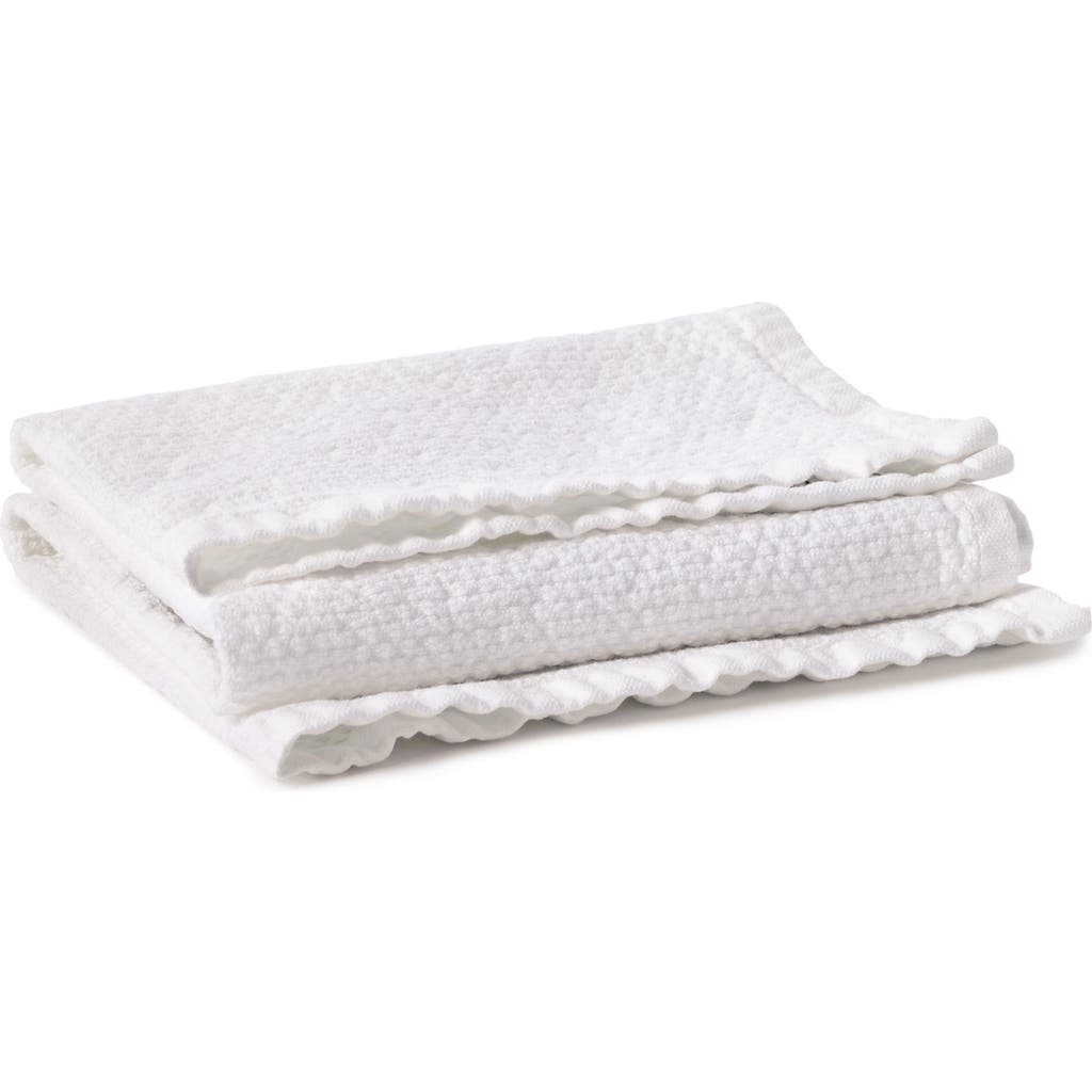 Coyuchi Adriatic Organic Cotton Guest Towel in Alpine White