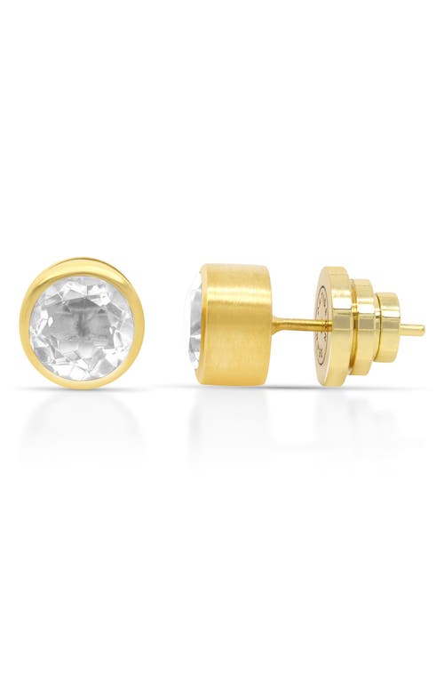 Dean Davidson Signature Midi Knockout Stud Earrings in Moonstone/gold
