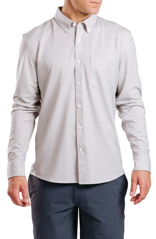 Limitless Merino Wool Blend Button-Down Shirt in Smoke