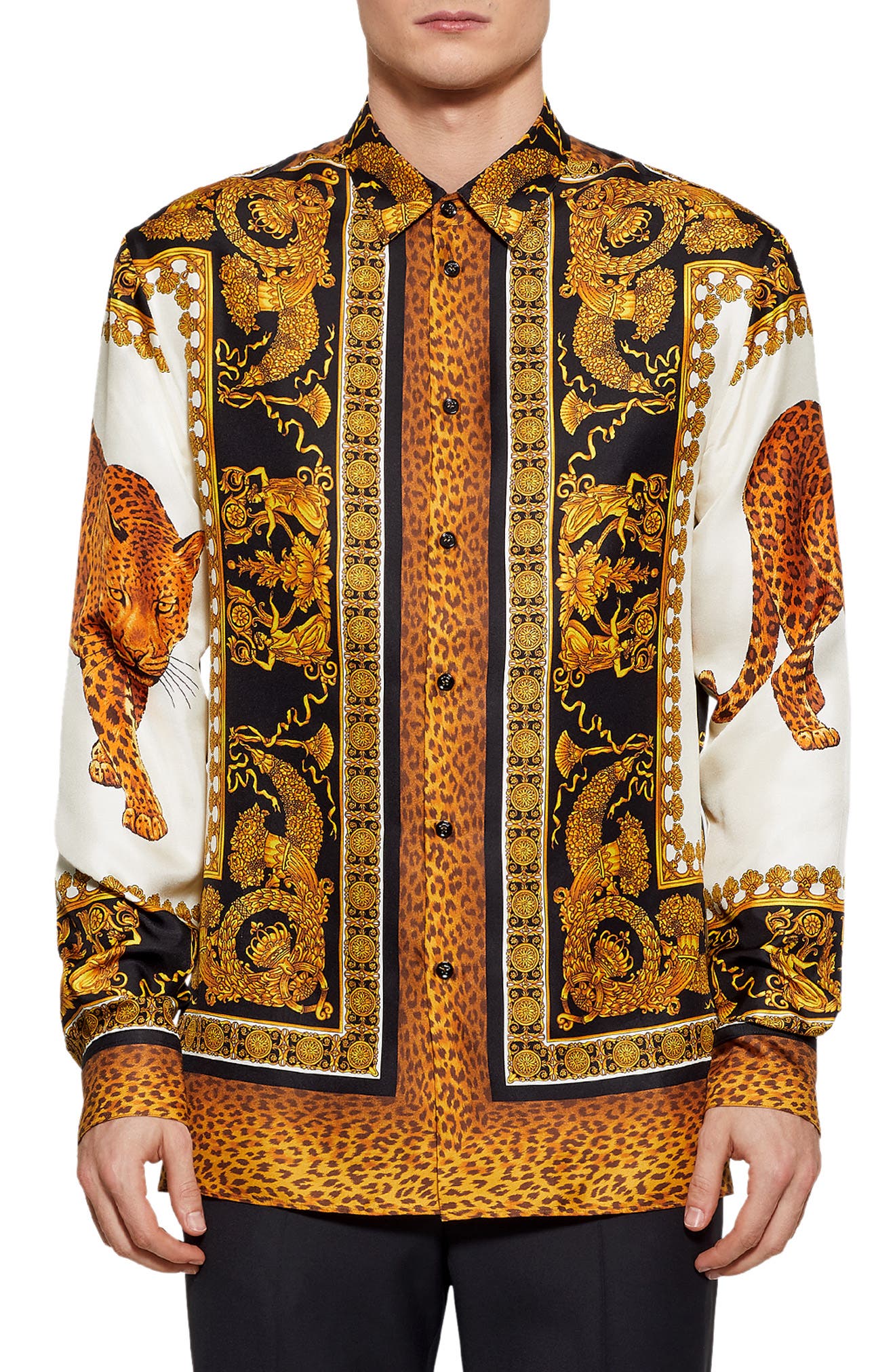 versace baroque shirt mens