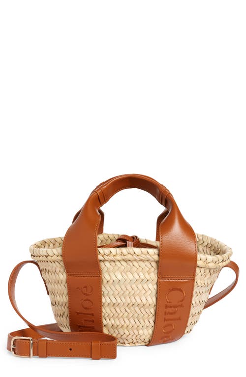 Chloé Sense Woven Palm Basket Handbag in 247 Caramel at Nordstrom