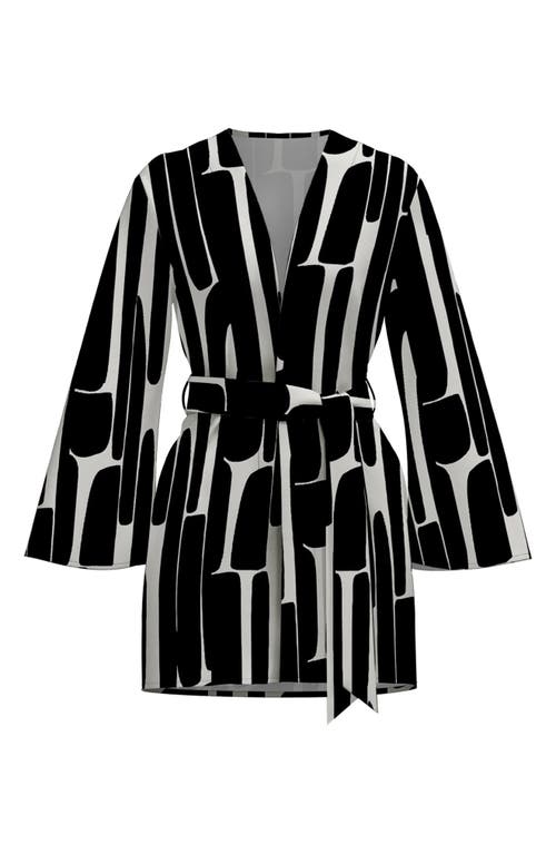 DIARRABLU Black Hera Print Lightweight Wrap Jacket