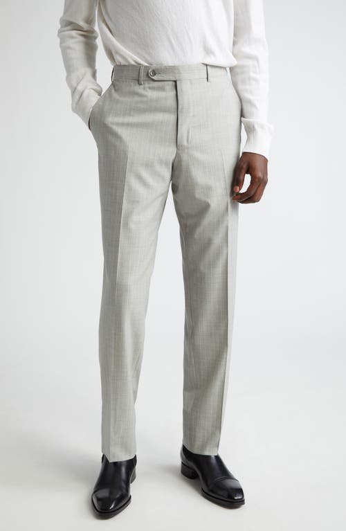 Shop Zegna 14milmil14 Regular Fit Pinstripe Wool Suit In Light Grey/white Stripe