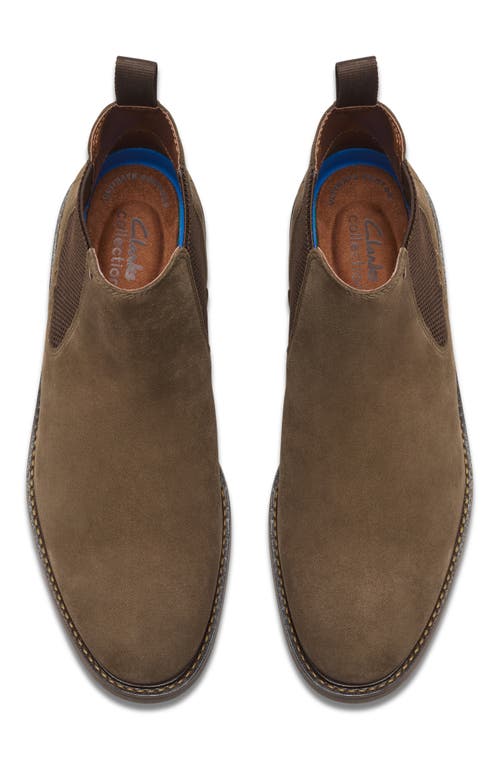 Clarks ® Jaxen Easy Chelsea Boot In Stone Suede