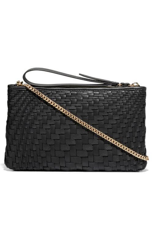 Shop Cole Haan Essential Pouch Crossbody Bag In Black/woven