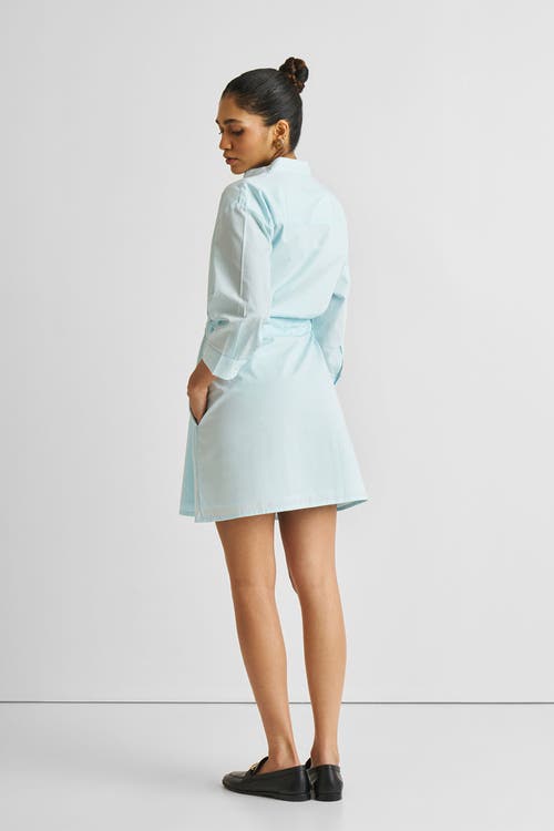 Reistor Short Tie Waist Dress In Summer Blue