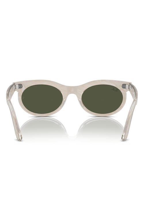 Shop Ray Ban Ray-ban Wayfarer 53mm Oval Sunglasses In Waves Grey/green