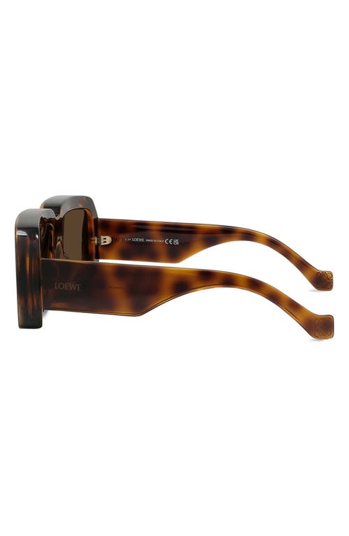 Shop Loewe X Paula's Ibiza 56mm Mask Sunglasses In Dark Havana/brown Mirror