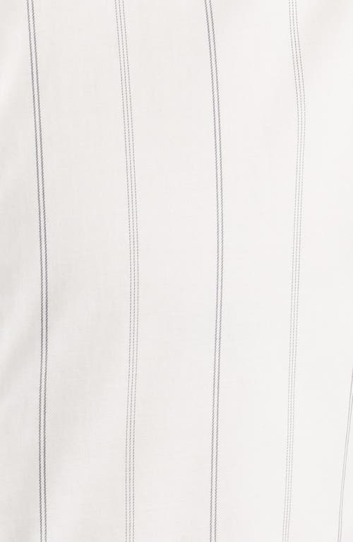 VINCE VINCE SOFT STRIPE SHORT SLEEVE BUTTON-UP SHIRT