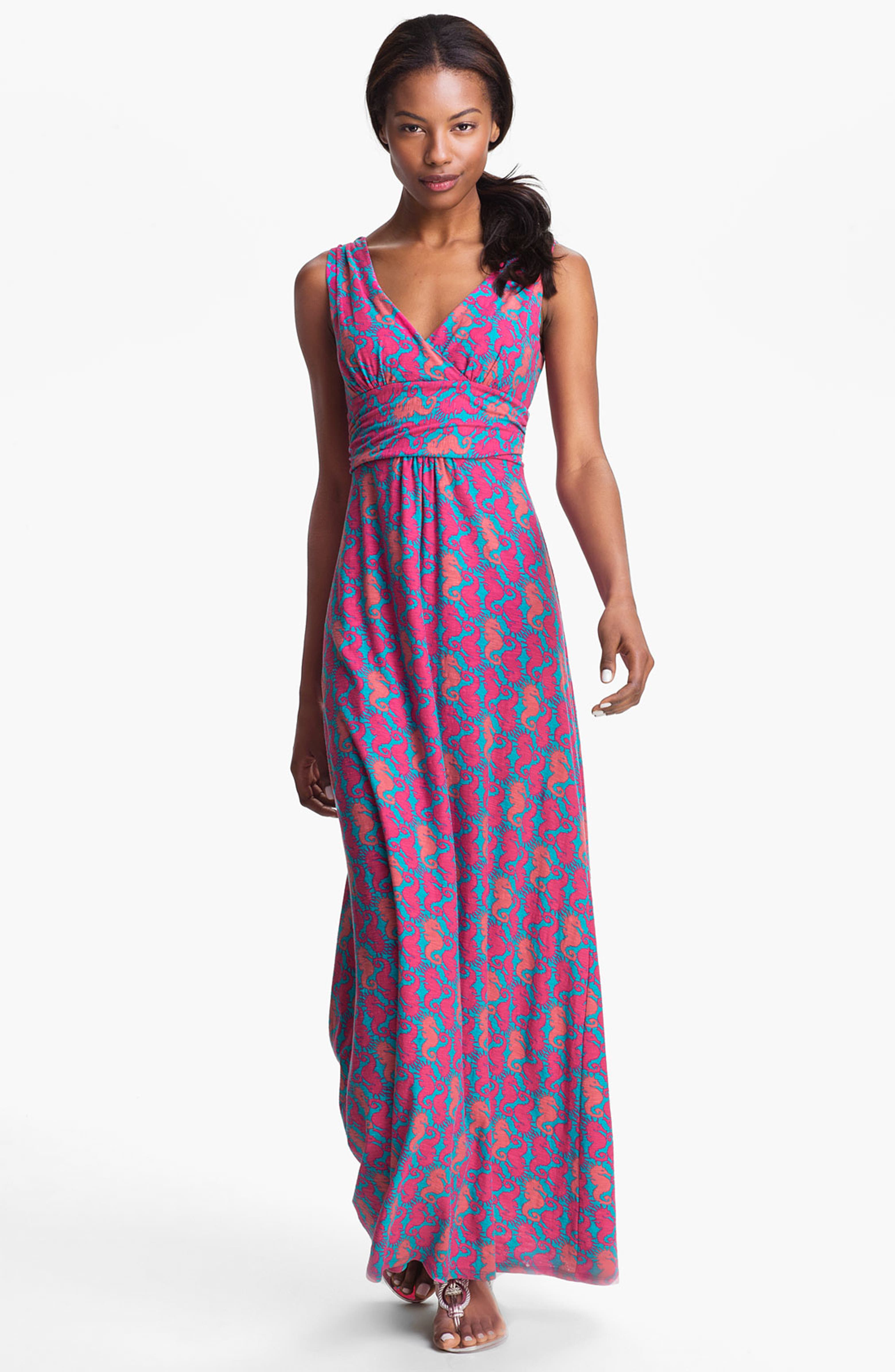 Lilly Pulitzer® 'Sloane' Seahorse Print Cotton Maxi Dress | Nordstrom