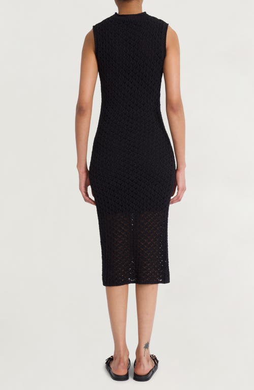 Luxely Mock Neck Midi Sweater Dress In Meteorite